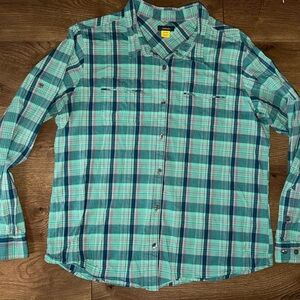 Cabela's Blue Plaid Women’s Button Up